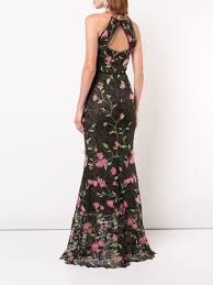 Marchesa Notte Lace Fitted Long Dress Farfetch In 2020 Long Fitted Dresses Dresses Long Dress