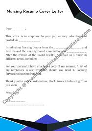 Writing a great nurse cover letter is an important step in getting hired at a new job, but it can be hard to know what to include and how to format a get inspired by this cover letter sample for nurses to learn what you should write in a cover letter and how it should be formatted for your application. Nursing Resume Cover Letter Template Premium Printable Templates