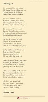 The Only Son Poem By Katharine Tynan