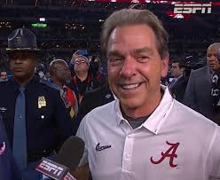 Nick Saban's face tonight after securing yet another #1 recruiting class  after being told the dynasty is dead, the NIL will prevent players from  coming to a school like Bama, and going
