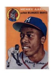 He came to the milwaukee braves (now the atlanta braves) the year i was born whenever i dream of the one single card i would like to add to my collection more than a… 1954 Topps Hank Aaron Milwaukee Braves 128 Baseball Card For Sale Online Ebay