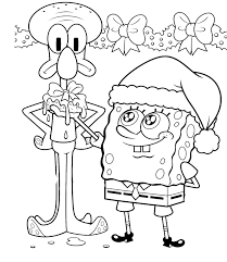 Krabs in an attempt to steal the krabby patty secret formula. Spongebob And Squidward Take Charge Of Christmas Coloring Spongebob And Squidward Coloring Pages Clipart Large Size Png Image Pikpng