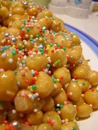 They have a soft texture and consist of flour, nuts, candied fruit, and. Struffoli It Is One Of The Most Popular Italian Sweets Found On Dessert Tables For Christmas Eve Or Honey Balls Recipe Struffoli Recipe Italian Cookie Recipes