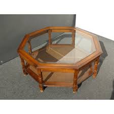 The octagon coffee table available on the site are made of different materials such as wood, aluminum, marble, steel, glass and so on, so that you can pick the best one to go with your existing decor. Mid Century Octagon Beveled Glass Top Coffee Table Chairish