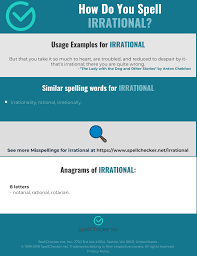 Correct Spelling For Irrational Infographic Spellchecker Net