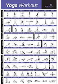 Newme Fitness Yoga Pose Exercise Poster Laminated Premium