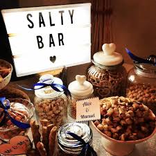 New Wedding Trend Salty Bar Instead Of Candy Bar Wedding Snacks Candy Bar Wedding Snack Station