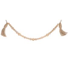 Wood Bead Garland With Tassels Small Hobby Lobby 1650035 Wood Bead Garland Beaded Garland Wood Beads