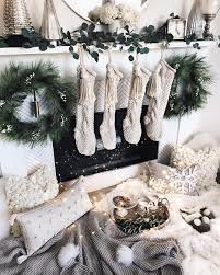 Mantel With Stockings I M Sharing Our Decorated Mantle Tomorrow So Heres A Flashback To Las Christmas Mantle Decor Christmas Greenery Christmas Decorations
