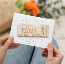 Personalized Wooden Ticket Gift Card Get Well Gifts Ticket Card Wooden Anniversary Gift