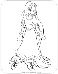 Coloring Page Of Rapunzel All Bundled Up In Cold Winter Weather Disney Rapunzel Tangled Coloringpages Tangled Coloring Pages Coloring Pages Color