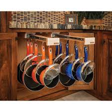 Glideware Kitchen Pot And Pan Organizer Hook Reviews Wayfair In 2020 Pan Storage Diy Pan Storage Pull Out Kitchen Cabinet