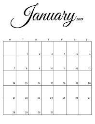 Free Printable Calendar January February 2019 Black And Etsy Free Printable Calendar Printable Planner Printable Calendar