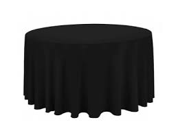Table ronde pour 10 personnes. Nappe Ronde Noire 290 Cm Joli Jour