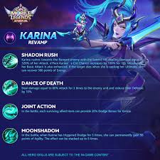 Maybe you would like to learn more about one of these? Hero Revamp Plan Karina Mobile Legends Adventure ÙÛŒØ³ Ø¨ÙˆÚ©