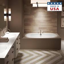Find bathtubs at lowest price guarantee. Jacuzzi Anza 42 In W X 60 In L White Acrylic Oval Center Drain Drop In Soaking Bathtub In The Bathtubs Department At Lowes Com