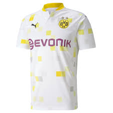 The cuffs are black with white, matching the style of the collar. Buy Dortmund Alternate Kit Off 70