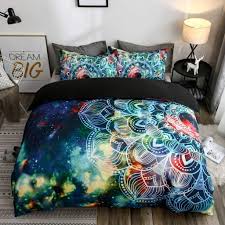 Indian mandala duvet cover 3 pieces set bohemian bedding duvet cover donna cover. Amazon Com Abojoy Boho Chic Bedding Rustic Floral Mandala Galaxy Duvet Cover Set Queen Size Bohemian Native Outer Space Decorative Blue 3 Piece Bedding Set With 2 Pillow Shams Queen Style1 Home Kitchen