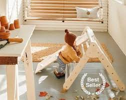 5 Star Little Climber By Lily River Birch Hardwood Built Etsy In 2020 Simple Storage Toddler Climbers Toddler Climbing
