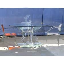 Get 5% in rewards with club o! Transparent Acrylic Round Dining Table Set 1 Table 4 Chair Rs 30000 Set Id 6842784555