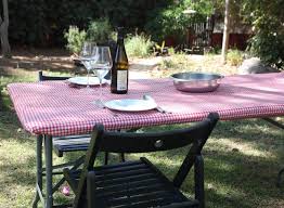 Waterproof Elastic Edged Flannel Backed Plastic Fitted Table Cloth For Travelchristmaspicnicsparties And Outdoor Fits 6 F Table Cloth Picnic Table Picnic Party