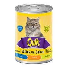 quik biftekli ve sebzeli kedi konservesi 415 gr uygun fiyat kedi biftek konserve