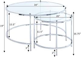 Maybe you would like to learn more about one of these? Buy Convenience Concepts Royal Crest Nesting Round Coffee Table Clear Glass Chrome Frame Online In Vietnam B07vcnnhkm