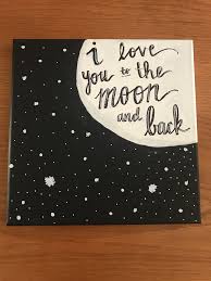 I Love You To The Moon And Back Custom Canvas Big Little Canvas Sorority Canvas Paintings Easy Canvas Art