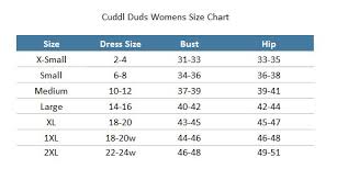 78 Rigorous Cuddl Duds Size Chart