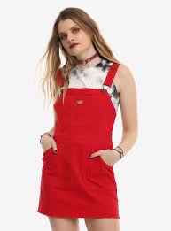 Dickies Red Denim Skirtall Overalls Fashion Red Denim Skirt Mint Dress