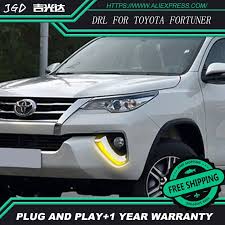 Car Styling Led Daytime Running Light For Toyota Fortuner Drl 2016 2017 Elantra Led Drl Fog Light Cover Front Lamp Auto Parts Car Lights Elantra Toyota