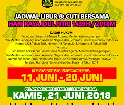 Kelas tambahan t6 semasa cuti pertengahan tahun. Jadwal Libur Dan Cuti Bersama Idul Fitri 2018 Parungkuda