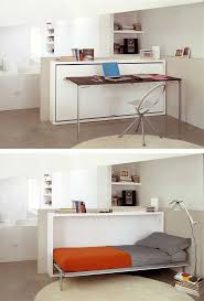 Big types of furniture only make your small house crowded and lessen the spaces you've got. 29 Multifunctional Furniture Ideas For Small Apartments Vurni Furniture For Small Spaces Murphy Bed Desk Modern Murphy Beds