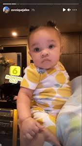 Zonnique Pullins Marks 6-Month Birthday of Her Daughter Hunter Who  Resembles Aunt Heiress