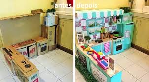 Encontre moveis de cozinha brinquedo no mercadolivre.com.br! Uma Mini Cozinha Infantil Feita Com Papelao Dicas De Arquitetura