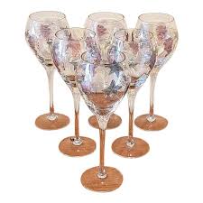 Discover your options for glass kitchen cabinet doors, plus check out great pictures from hgtv for inspiration. Etched Grapes Leaves Crystal Wine Glasses Set Of 6 Chairish