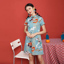 Free for commercial use no attribution required high quality images. Fashionable And Loose Cheongsam Modified Young Girl Chinese Style Puffy Dress Student Short Cheongsams Aliexpress