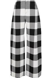 Black And White Square Pattern Pants Marques Almeida High Rise Wide Leg Checked Wool Trousers In Black And White Modesens Wide Leg Pants Checker Pants Checkered Trousers