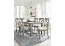In modern times it is usually adjacent to the kitchen for convenience in serving, although in medieval times it was often on an entirely different floor level. Parellen Gray Dining Table J D Furniture Vineland Nj