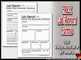 Free Science Lab Report Forms For Lower Elementary Grades Includes Ruled Worksheet And Free Science Worksheets Lab Report Template Middle School Science Lab
