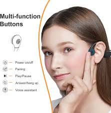 Bone Conduction Headphones with Mic, MONODEAL Bluetooth 5.3 Open Ear H