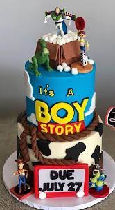 The story behind this beautiful puzzle cake has touched my heart. Pin By Amanda Edmonson On Deserts Toy Story Baby Toy Story Cakes Disney Baby Shower