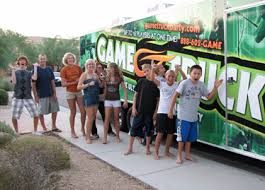 20 can play at the same time inside and 8 outside! Video Gametruck Party Rentals Mobile Gaming Truck Gametruck