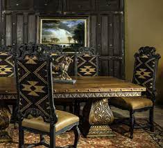 Western Rustic Elegant Dining Tables Adobeinteriors Com Western Living Room Decor Western Home Decor Unique Dining Room Table