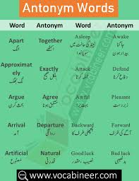 Pin On Opposite Words