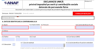 Declarării impozitului pe veniturile realizate din românia sau/şi din străinătate în anul 2019 declarării venitului estimat pentru încadrarea ca plătitor de contribuții sociale pentru anul 2020 şi dacă prețul contractului este încheiat în valută, venitul brut anual se determină pe baza cursului de. DeclaraÈ›ia UnicÄƒ 2020 Cum Se CompleteazÄƒ DacÄƒ Ai FÄƒcut Bani Din InvestiÈ›ii