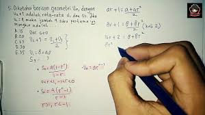 Untuk mendapatkan suku berikutnya dari barisan, kalikan suku sebelumnya dengan bilangan konstan bukan nol yang kita gunakan sebagai pengali bersama. No 5 Matematika Saintek Kode 411 Sbmptn 2018 Pembahasan Soal Sbm Youtube