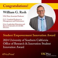 Please join us in celebrating #USCPrice Associate Professor William Resh  and his co-investigators