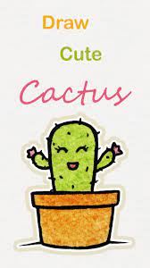 Then add a few more spikes onto the inner body. Learn How To Draw So Cute Cactus Easy Step By Step Kawaii Tutorial Kawaii Drawing Tutorial Cac Cute Easy Drawings Cute Doodle Art Easy Drawings For Kids