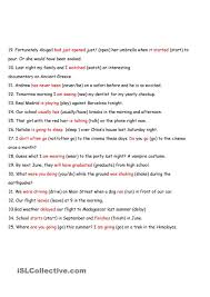 All Verb Tenses Fill In Review 2 Pages Ingleses